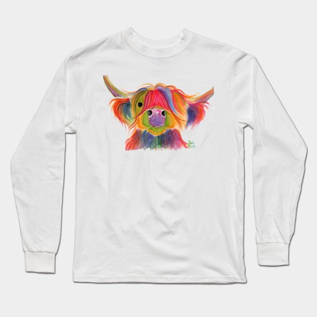 SCoTTiSH HiGHLaND CoW ' PeNeLoPe PLuM ' Long Sleeve T-Shirt by ShirleyMac